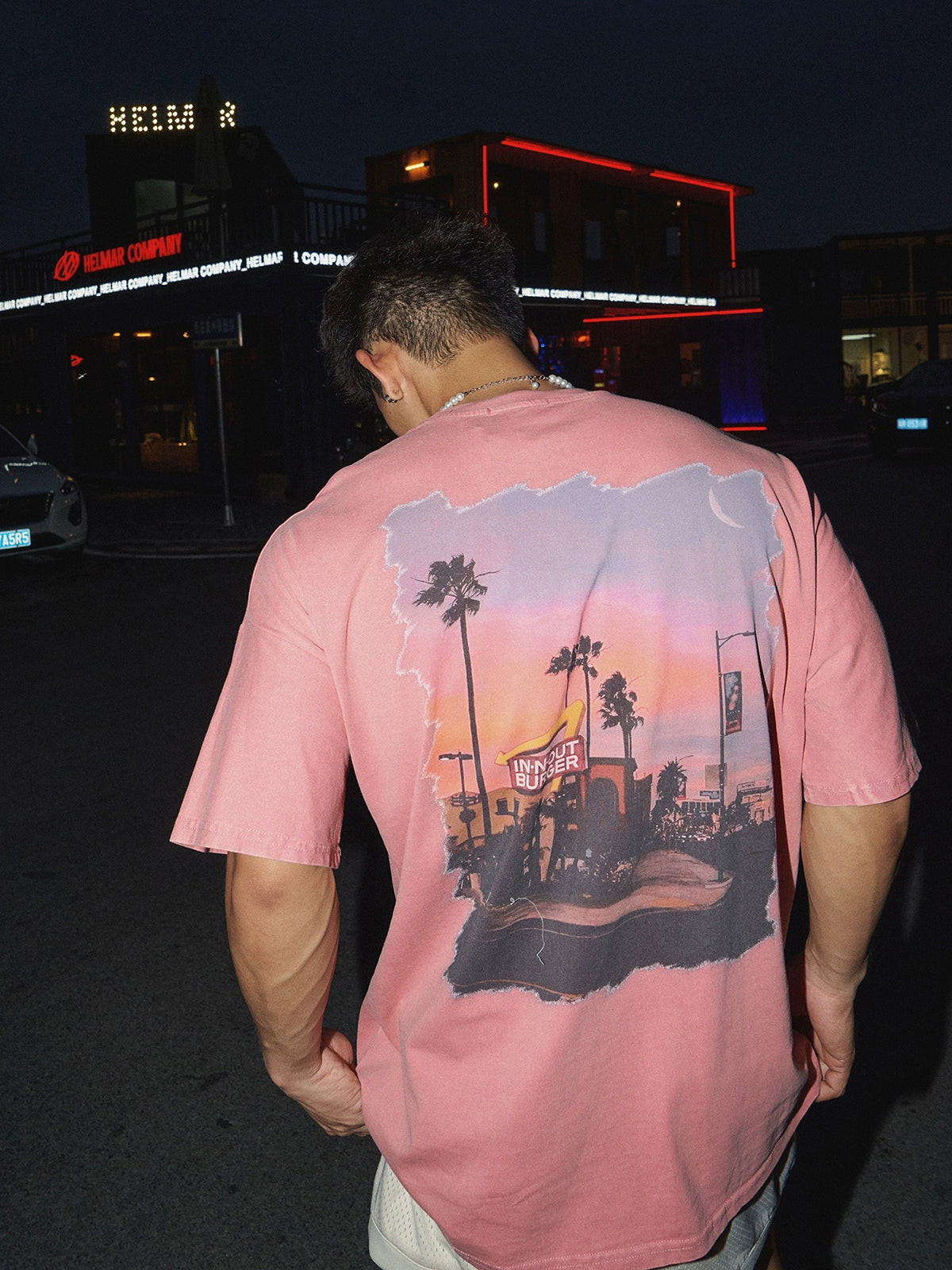 Sunset Palm Tree Graphic Print