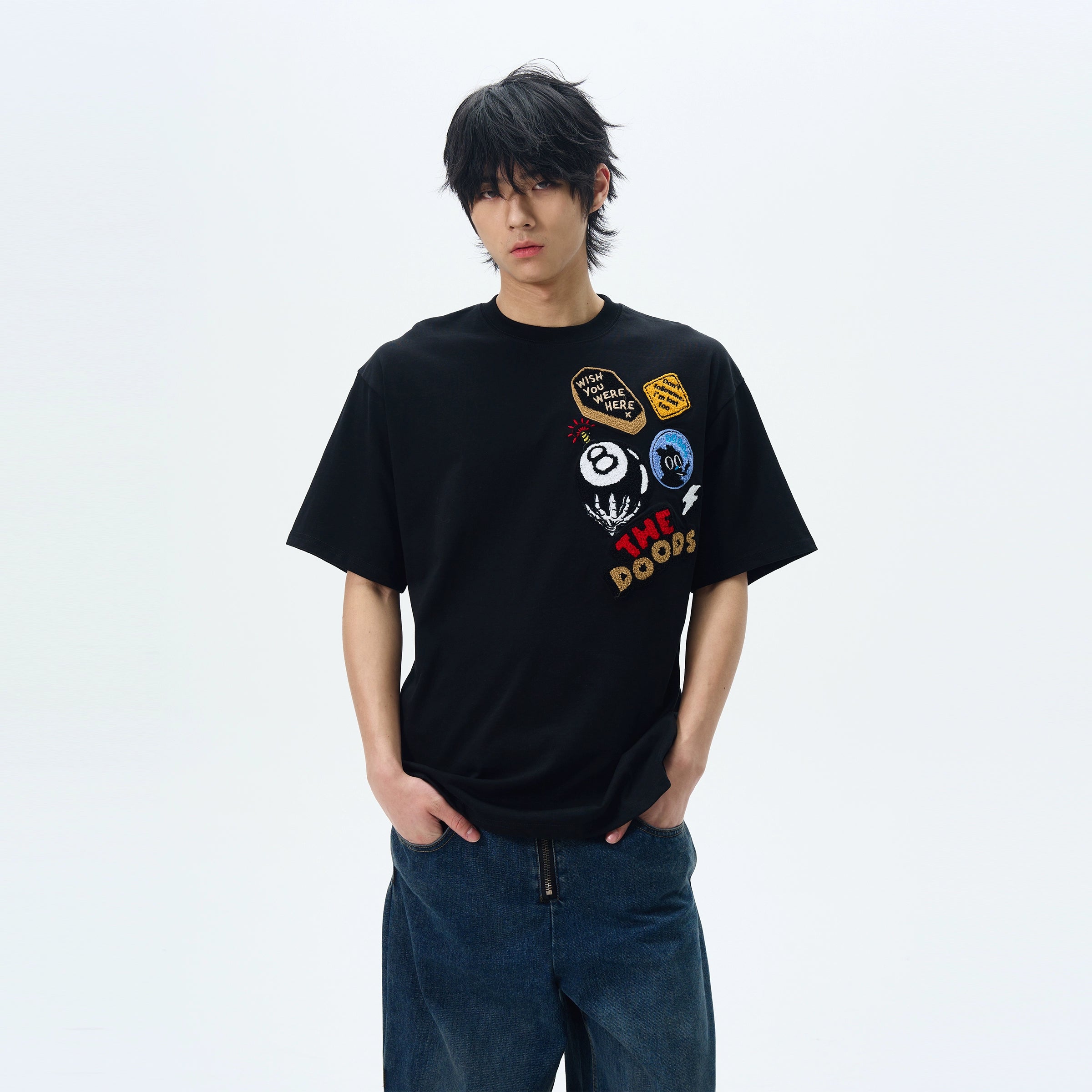 Graphic Patch "THE DOODS" T-Shirt