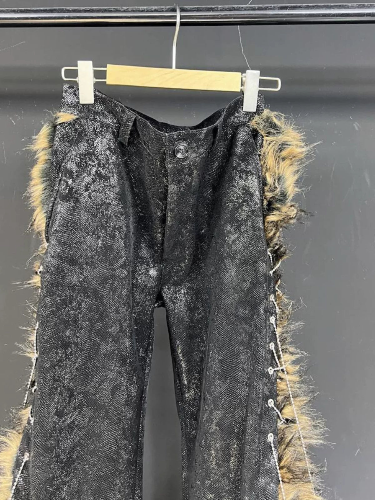 Wild Fang Faux‑Fur Flare Pants