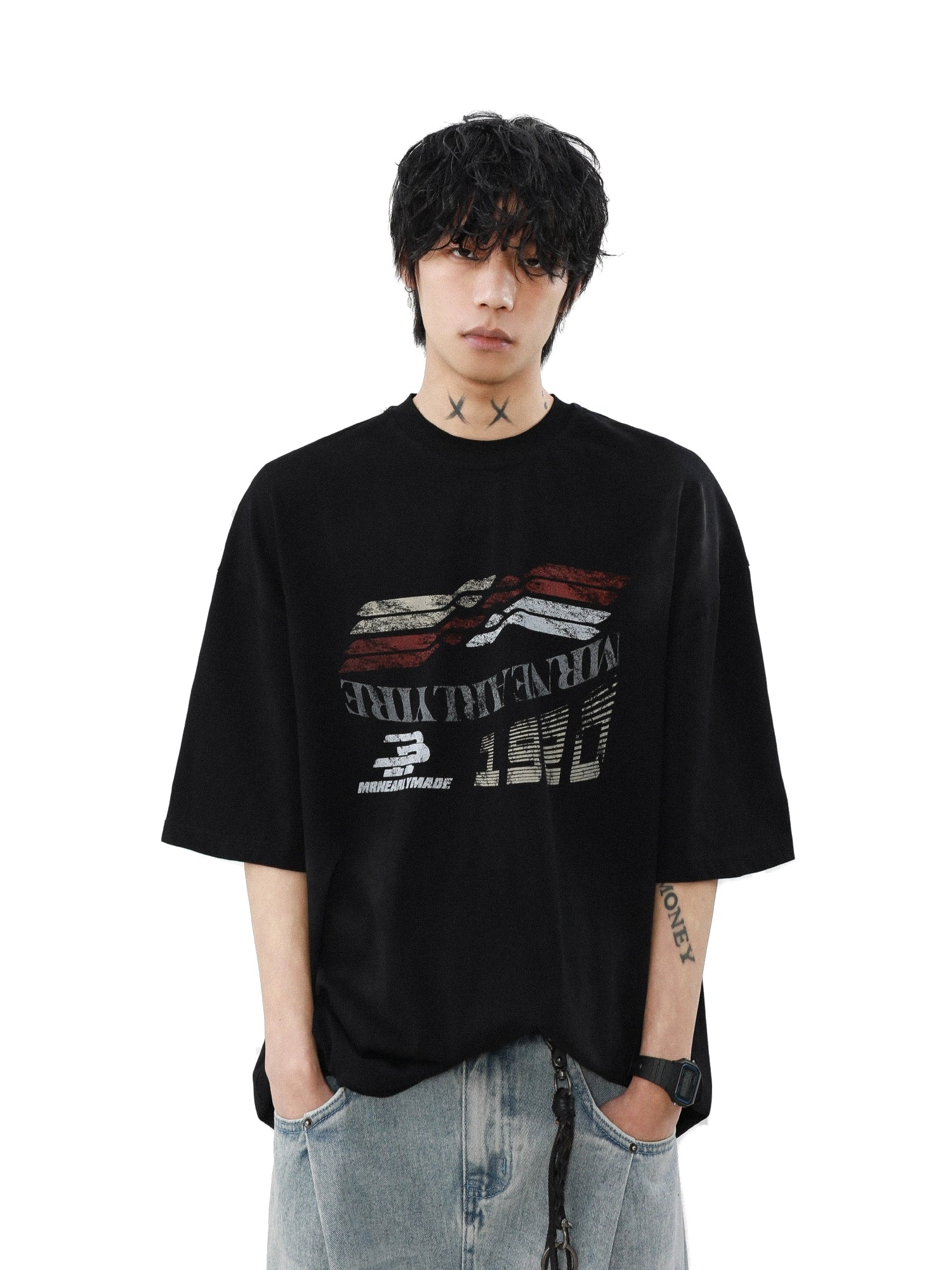 Gridline Drift Graphic Oversized Tee