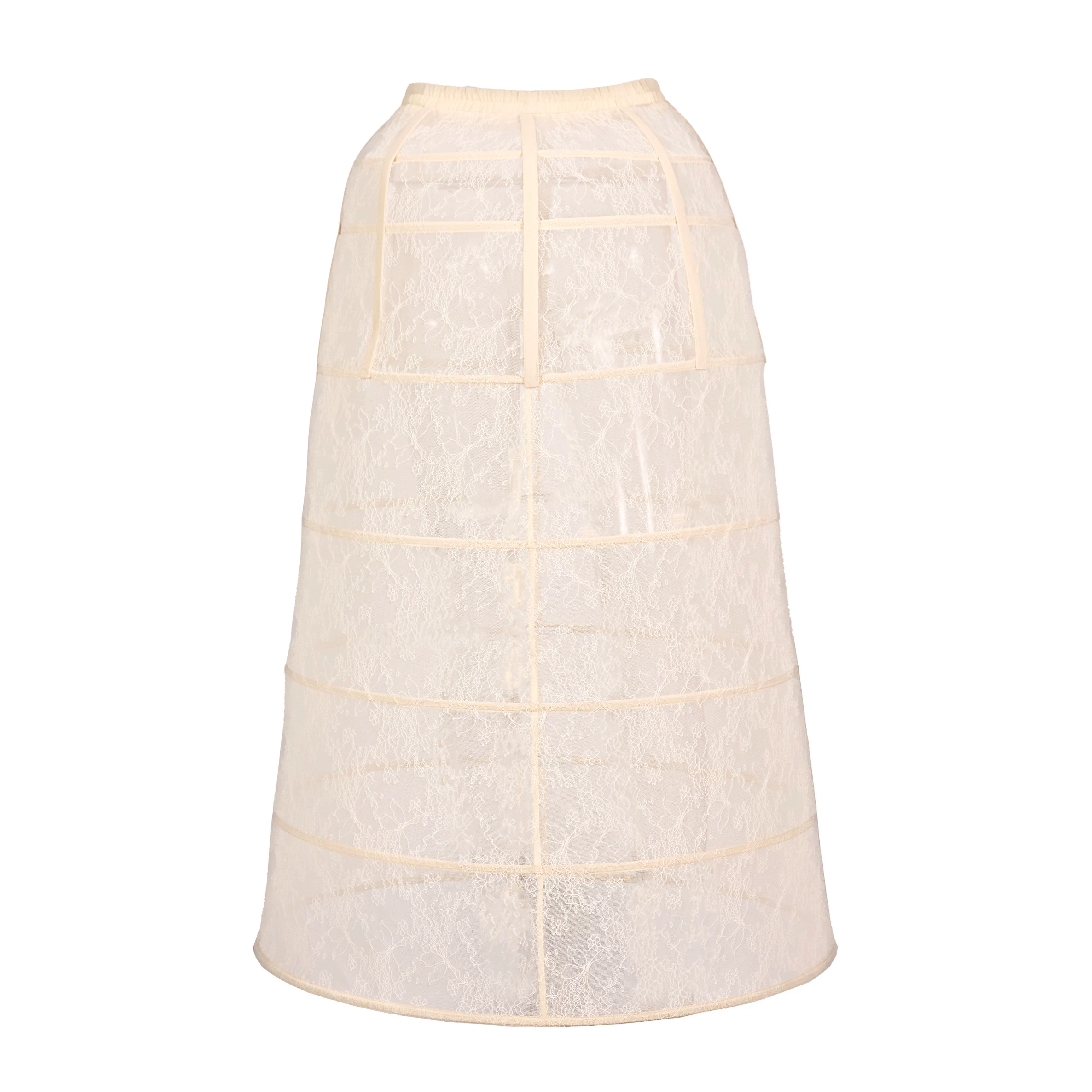 Rosette Ruffle Lace Pet Maxi Skirt