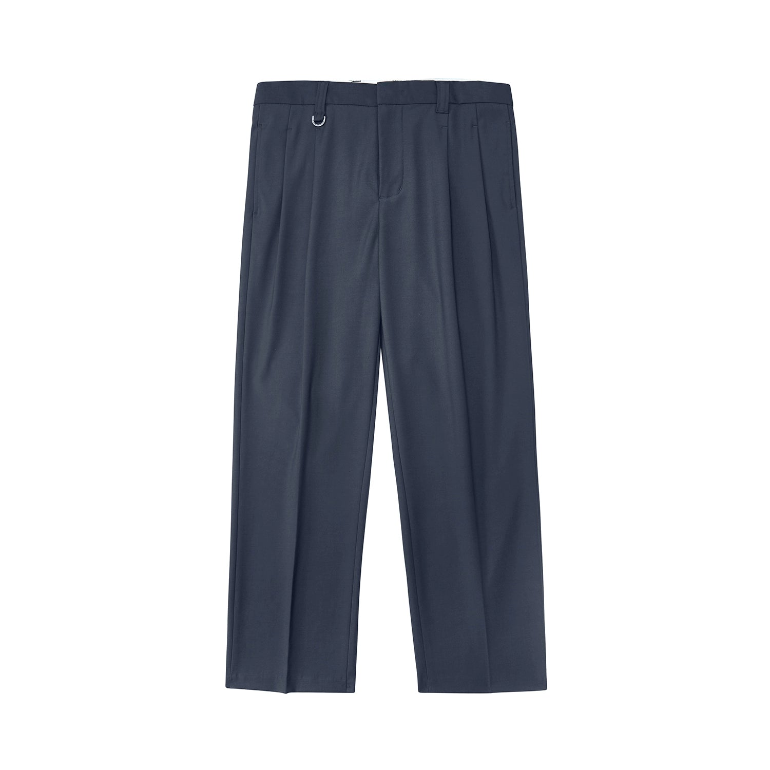 Pantalones de vestir de confort de doble plato