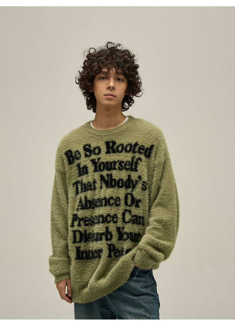 Fuzzy Motivational Quote Sweater
