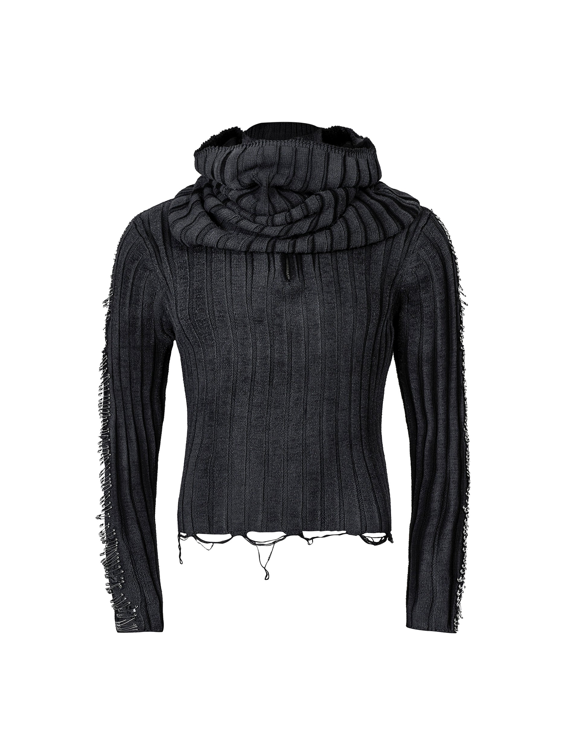 Steel Thorn Hooded Knit Sweater