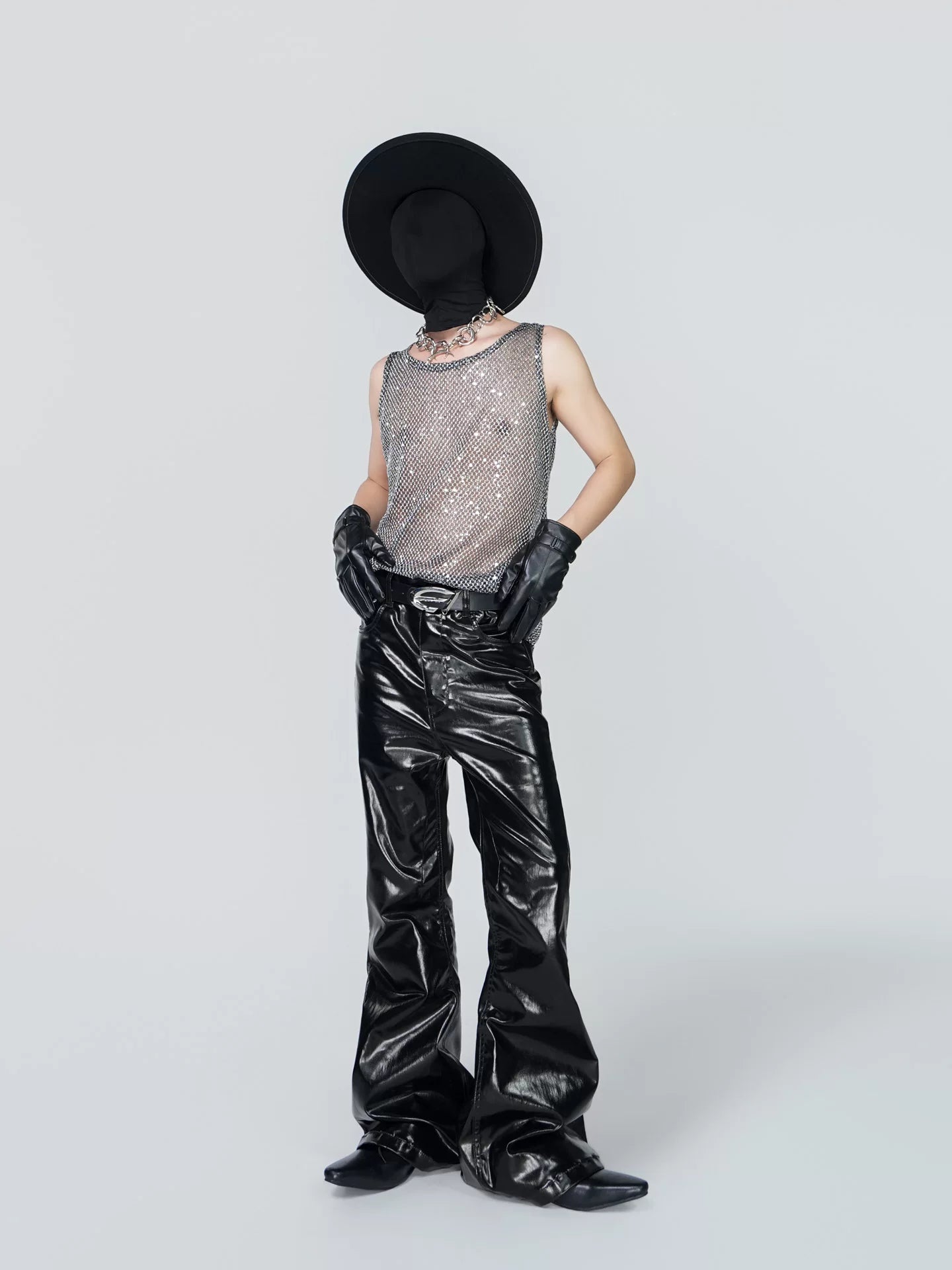 Chrome Mirage Chainmail Mesh Tank