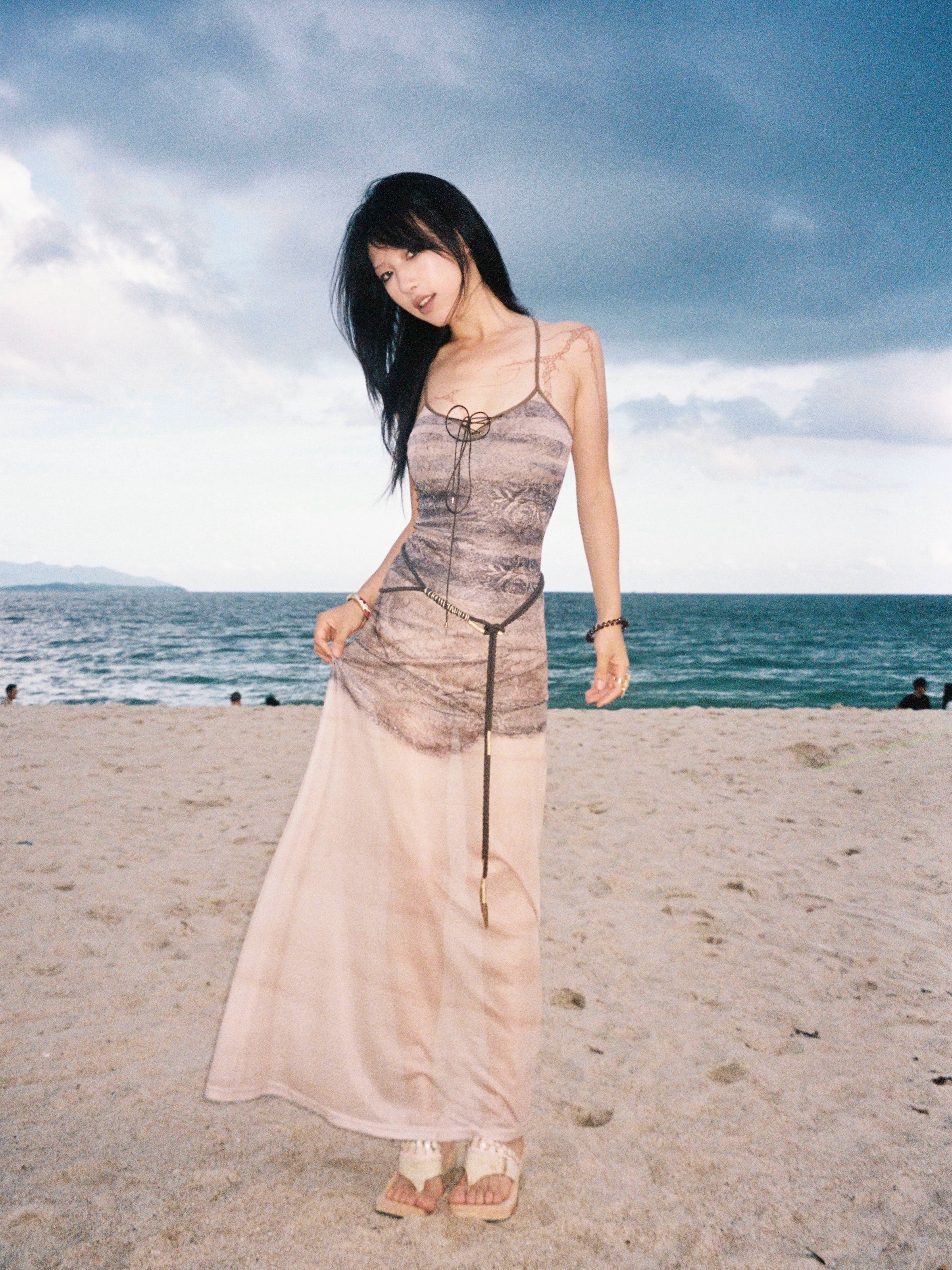 Desert Veil Sheer Maxi Dress