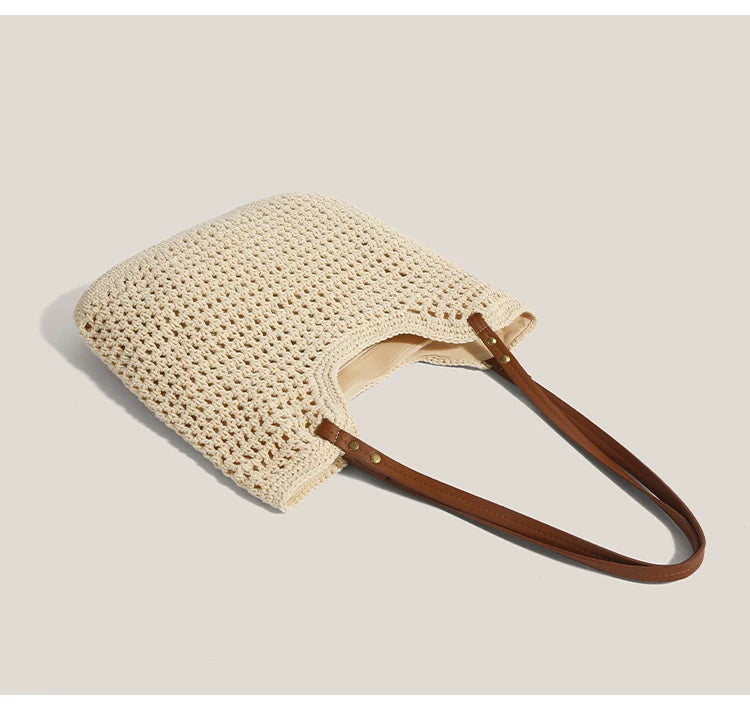 Sandy Breeze Woven Beach Tote