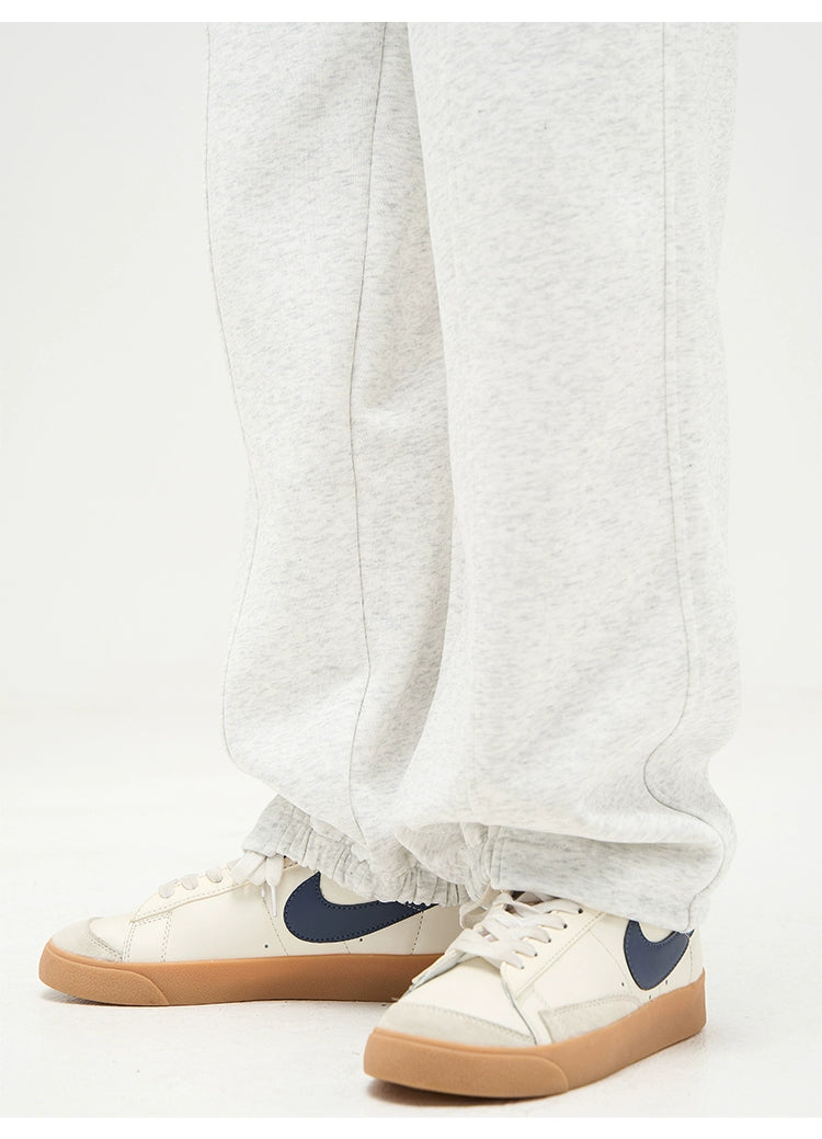 Elastic Waistband Wide-Leg Sweatpants