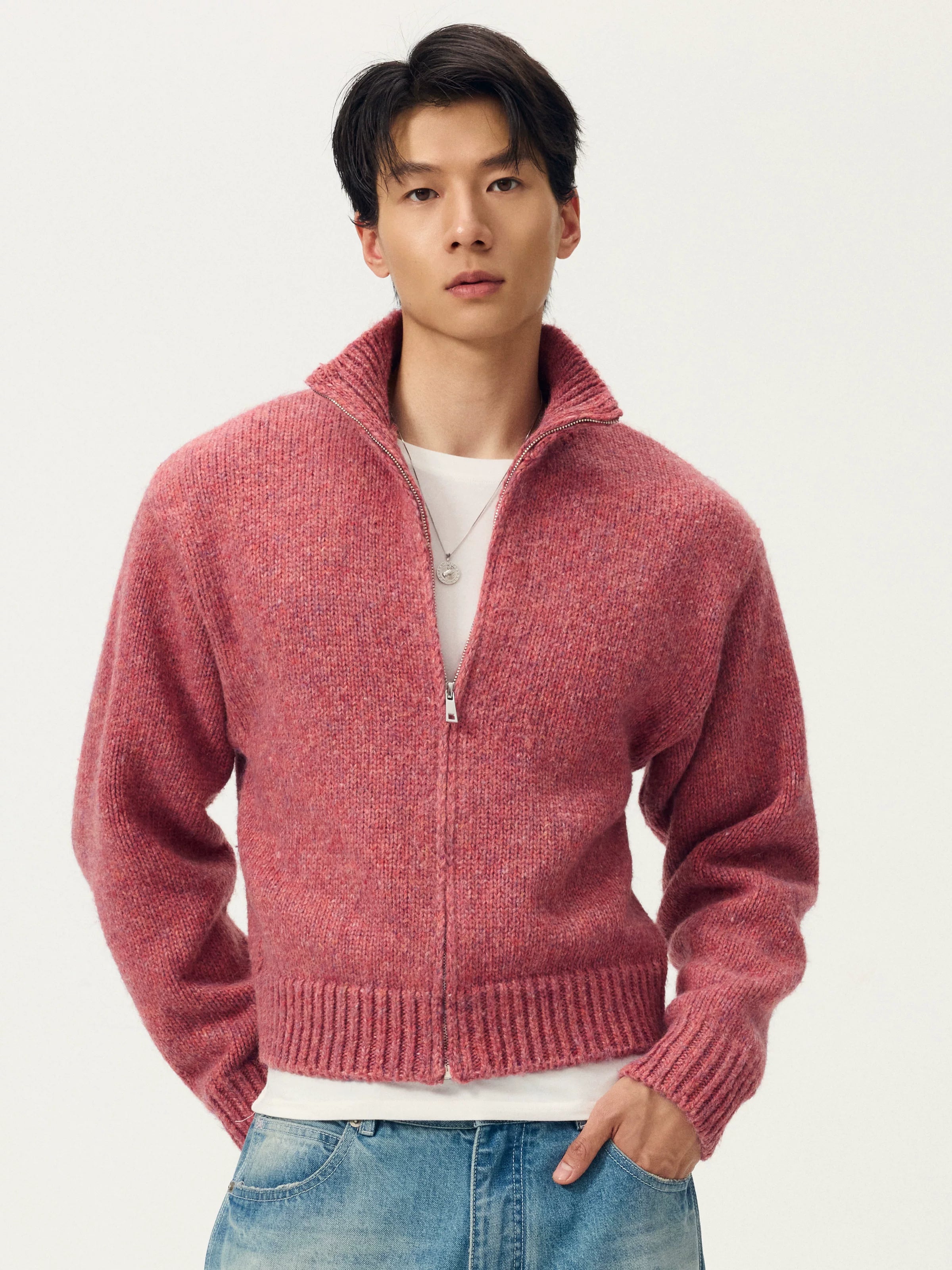 Rosewave Zip Mockneck Knit