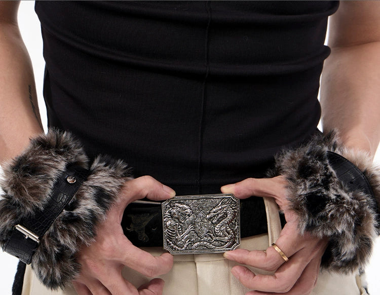 Matte Square Buckle Belt