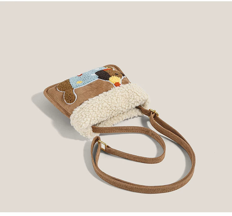 Cozy Pup Party Fleece Mini Crossbody