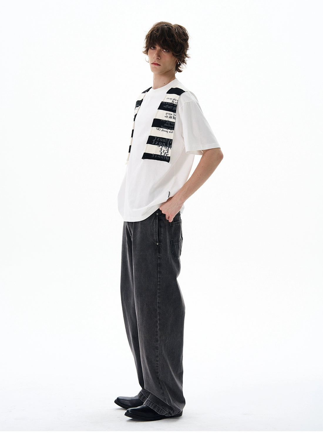 Graphic Stripe Patchwork Tee