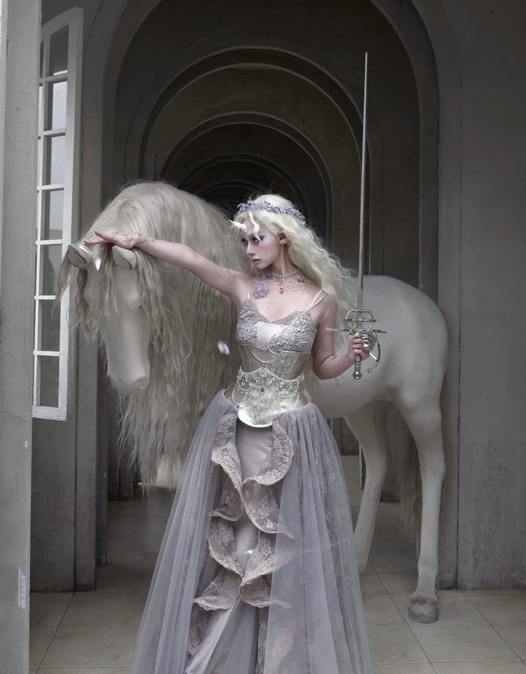 Iridescent Lilac Mermaid Gown