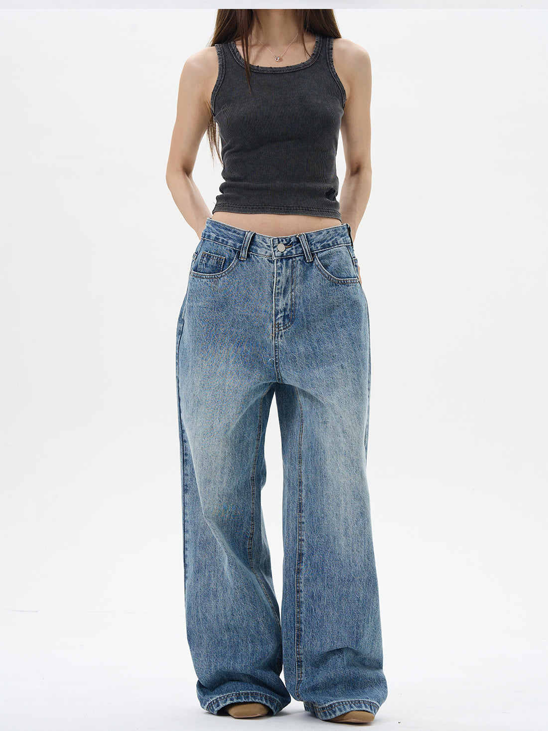 Vintage Wide Leg Baggy Jeans