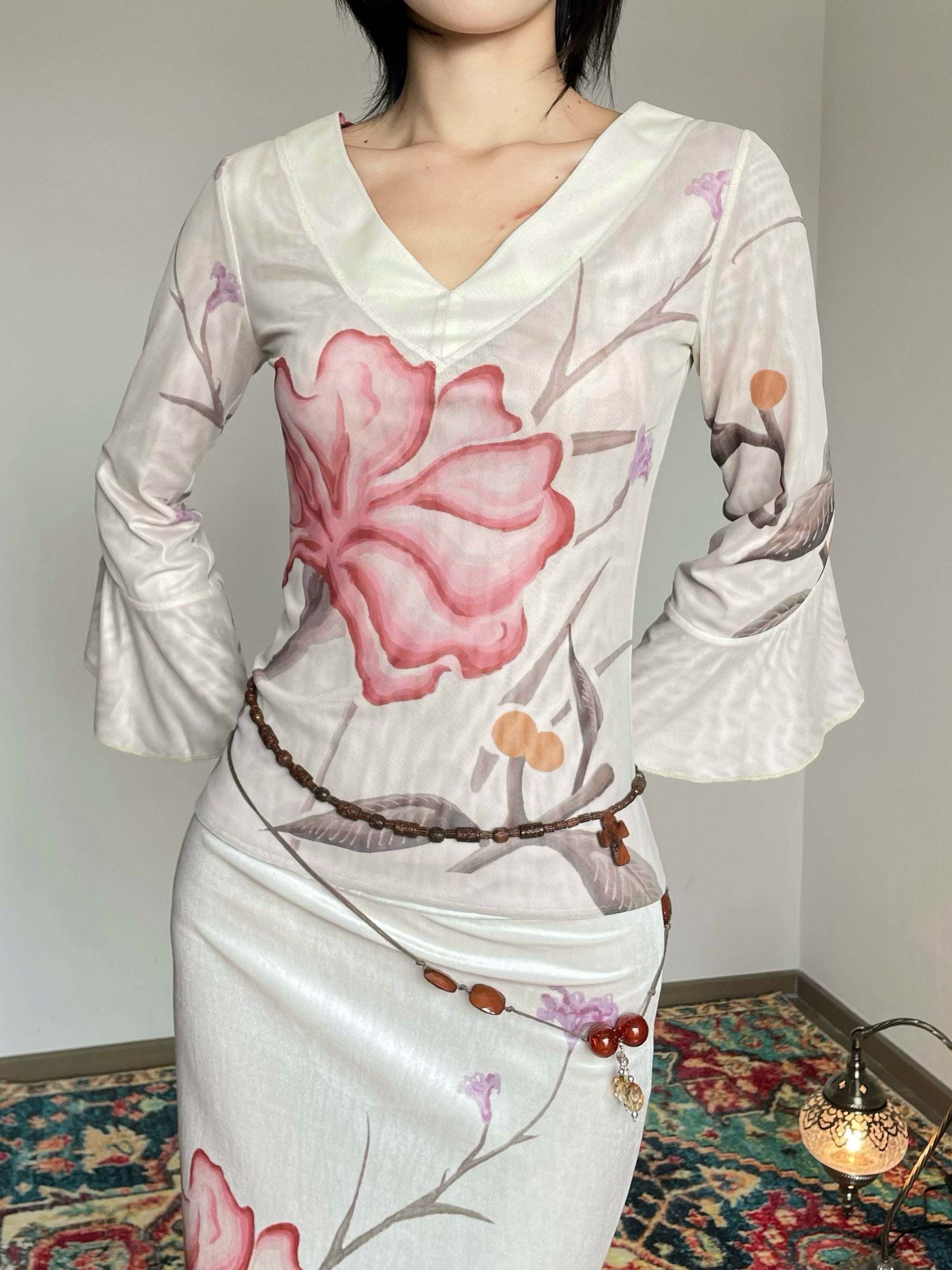 Lotus Bell Sleeve Top