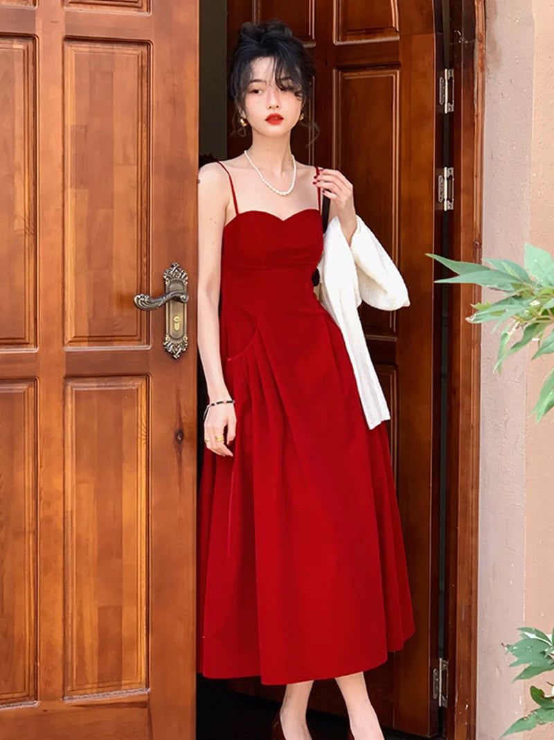 Red Sweetheart Maxi Dress