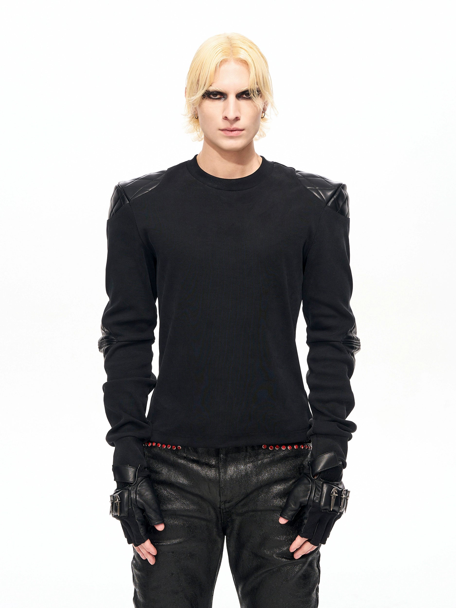 Shadow Matrix Quilted Shoulder Top