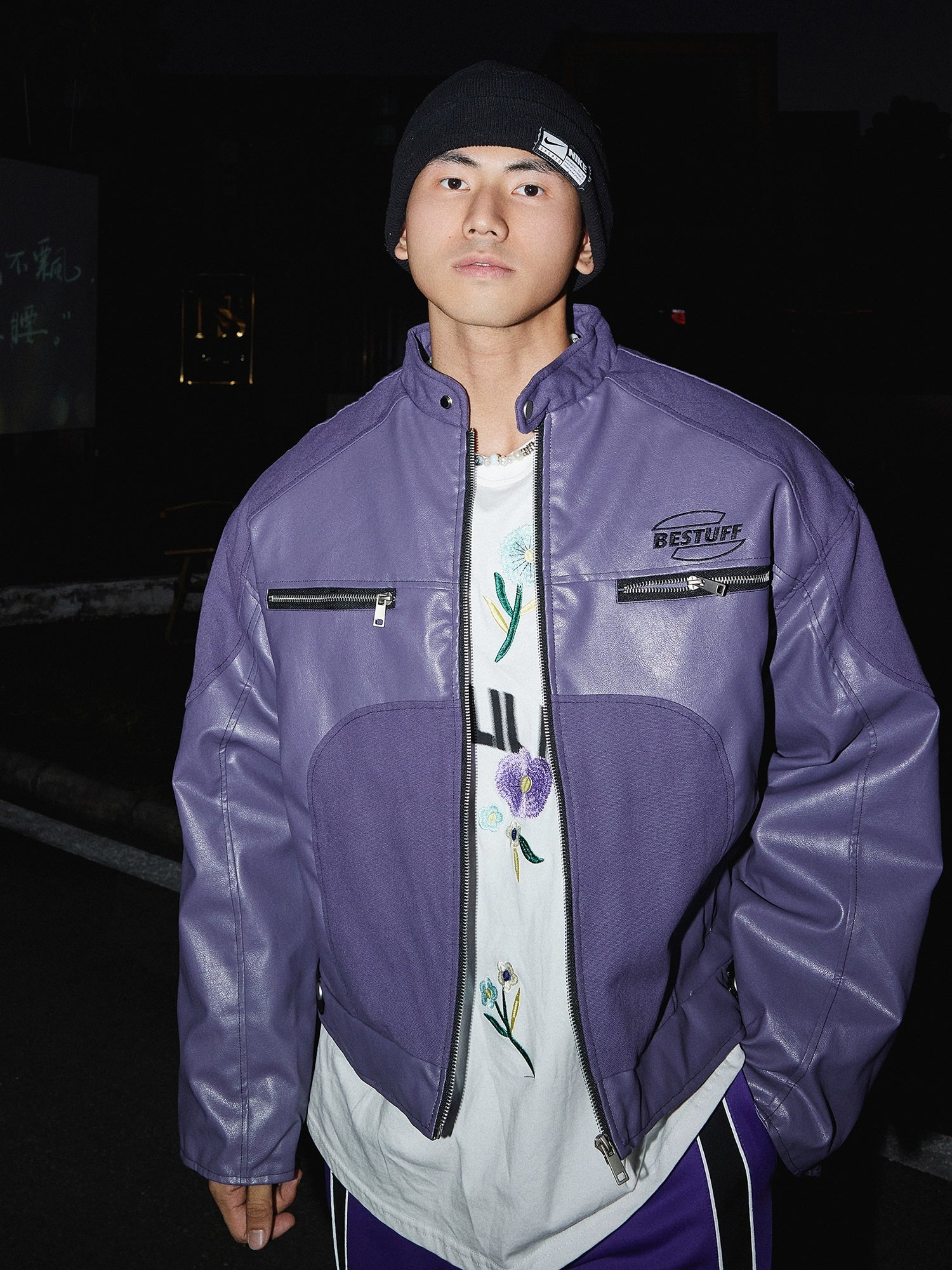 Racing Winter Collar Zipper Jacket