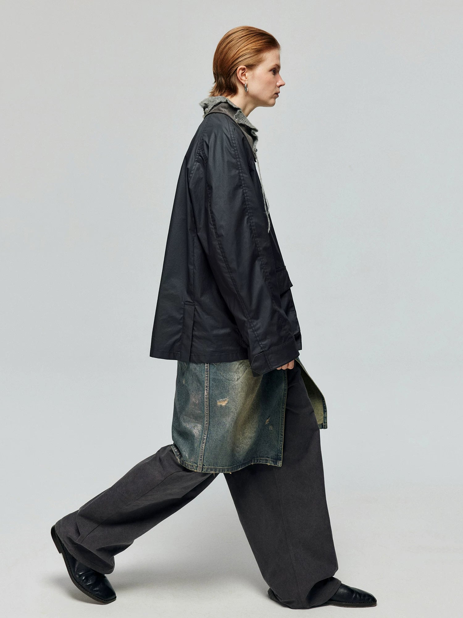 Contrast-Collar Utility Jacket