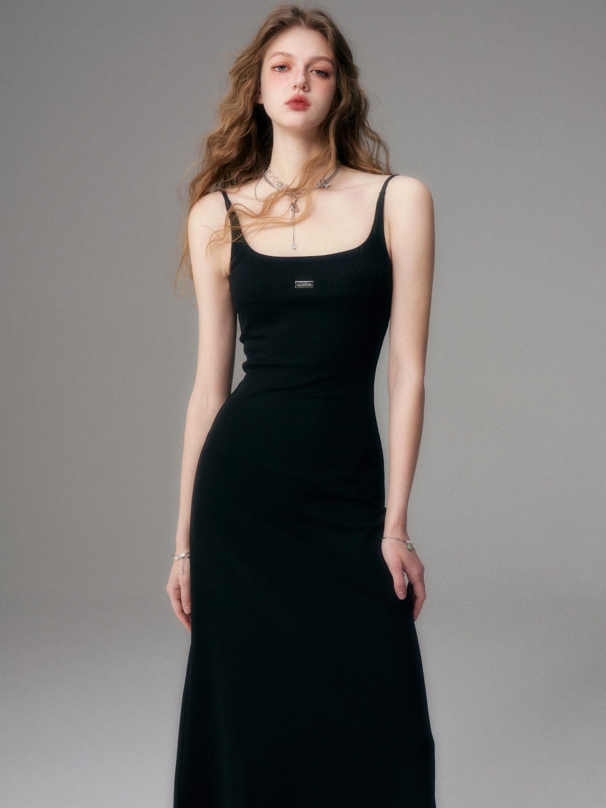 Sleek Noir Maxi Dress - chiclara