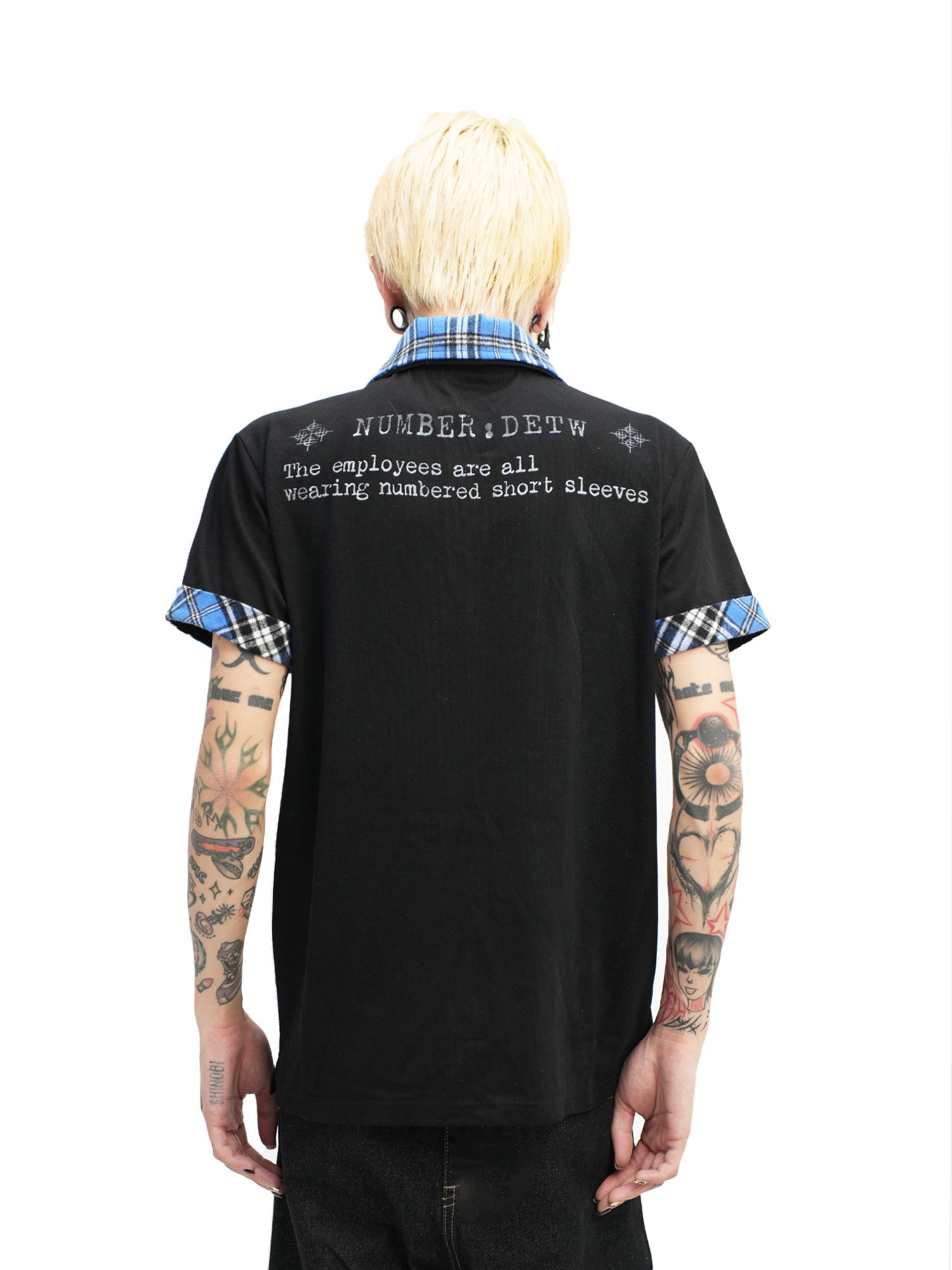 Plaid Lock Target Script Polo