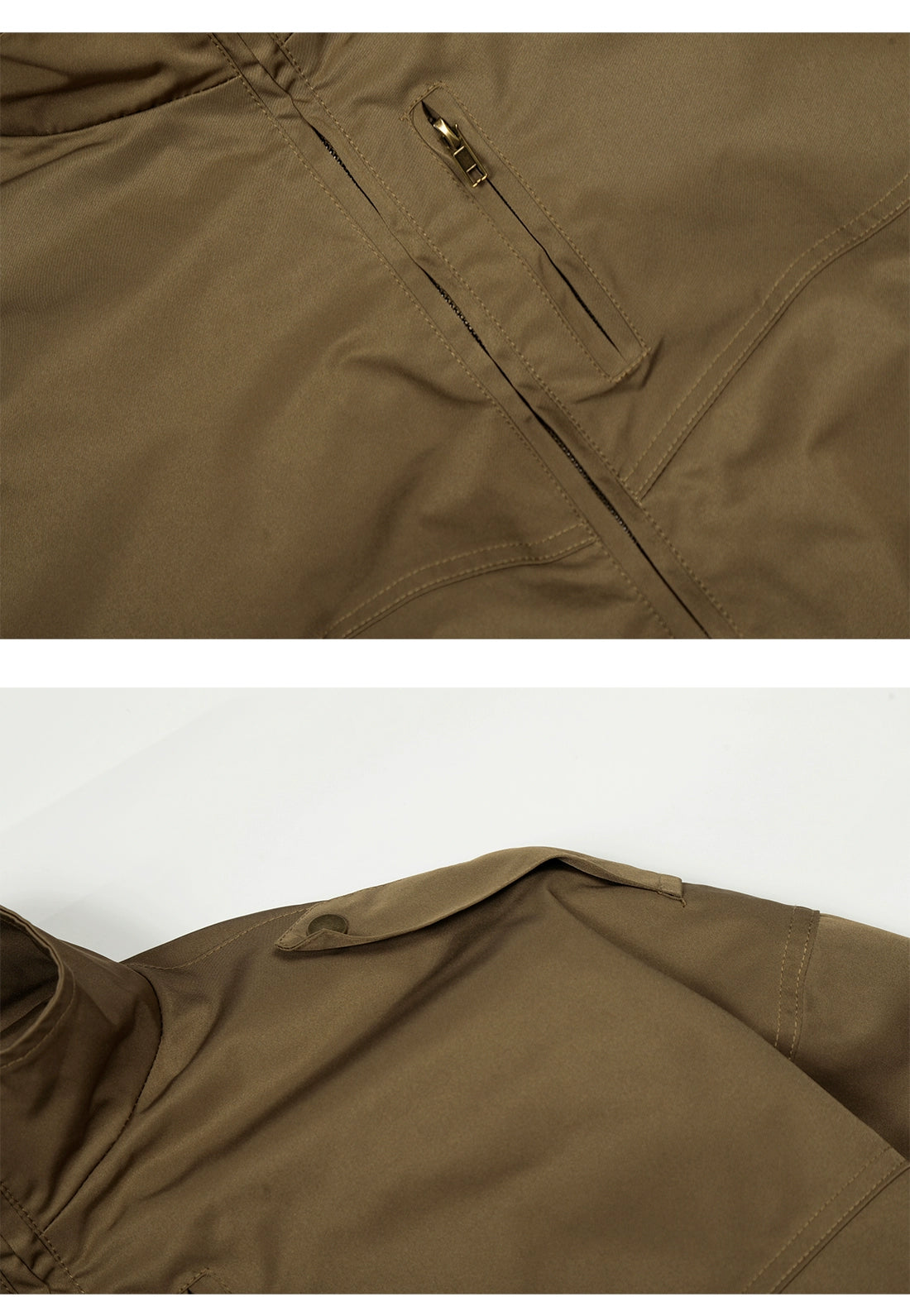 Cropped Utility High Collar Bomber Jacket