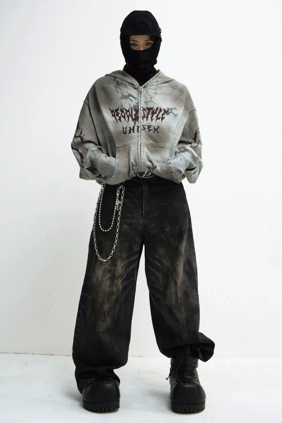 Men's Destruction Loose Cardigan Jacket