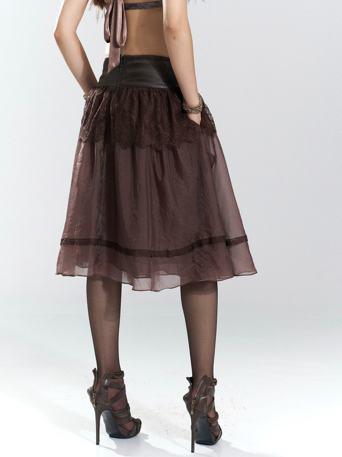 Nocturne Lace Corset Midi Skirt