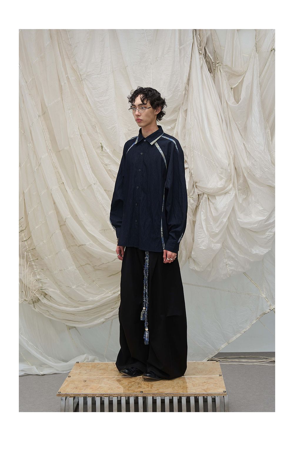Architectural Pleated Leg Trousers