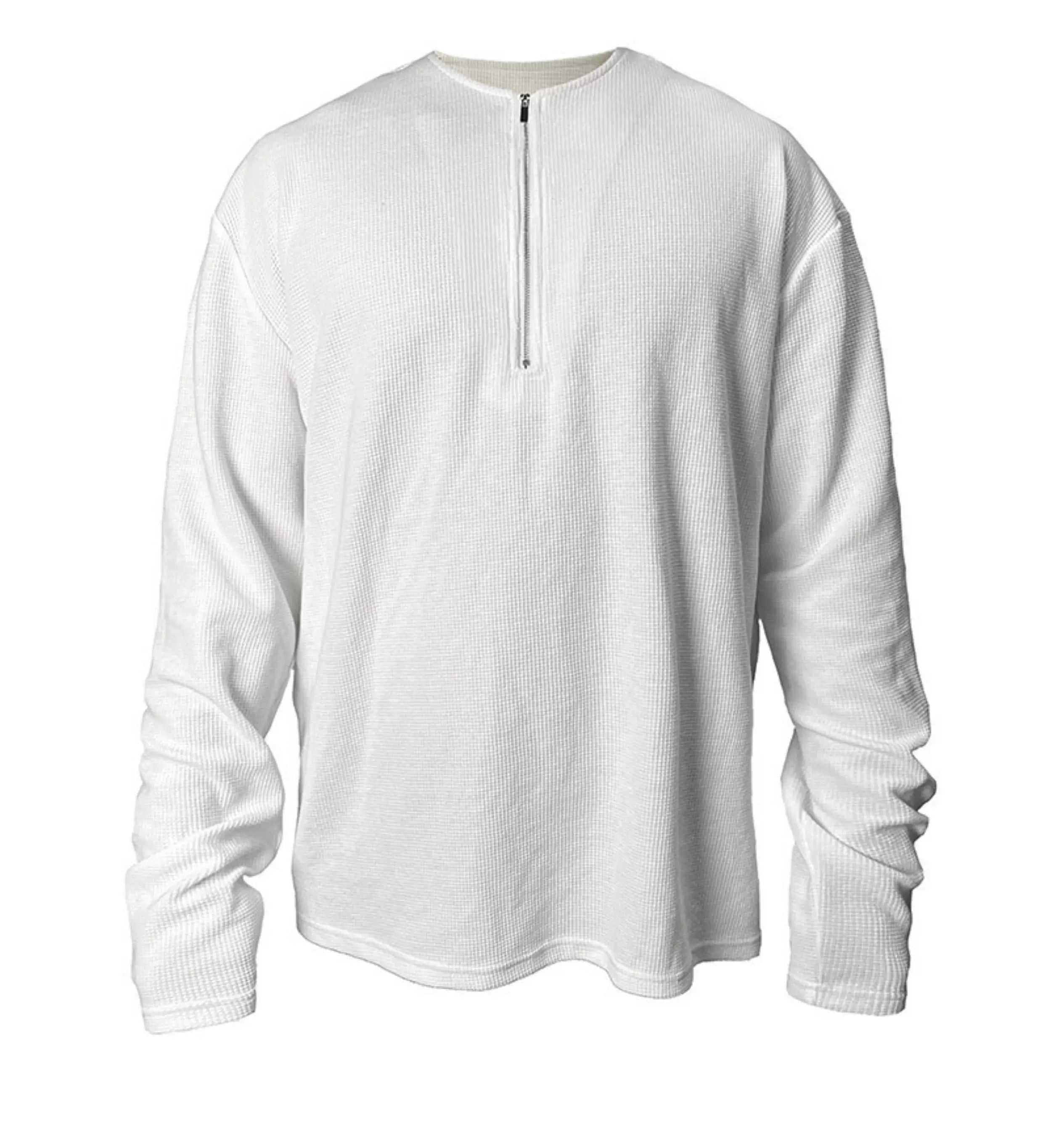 Minimal Half-Zip Long-Sleeve Sweatshirt