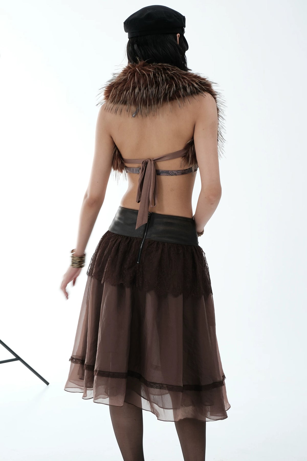 Nocturne Lace Corset Midi Skirt