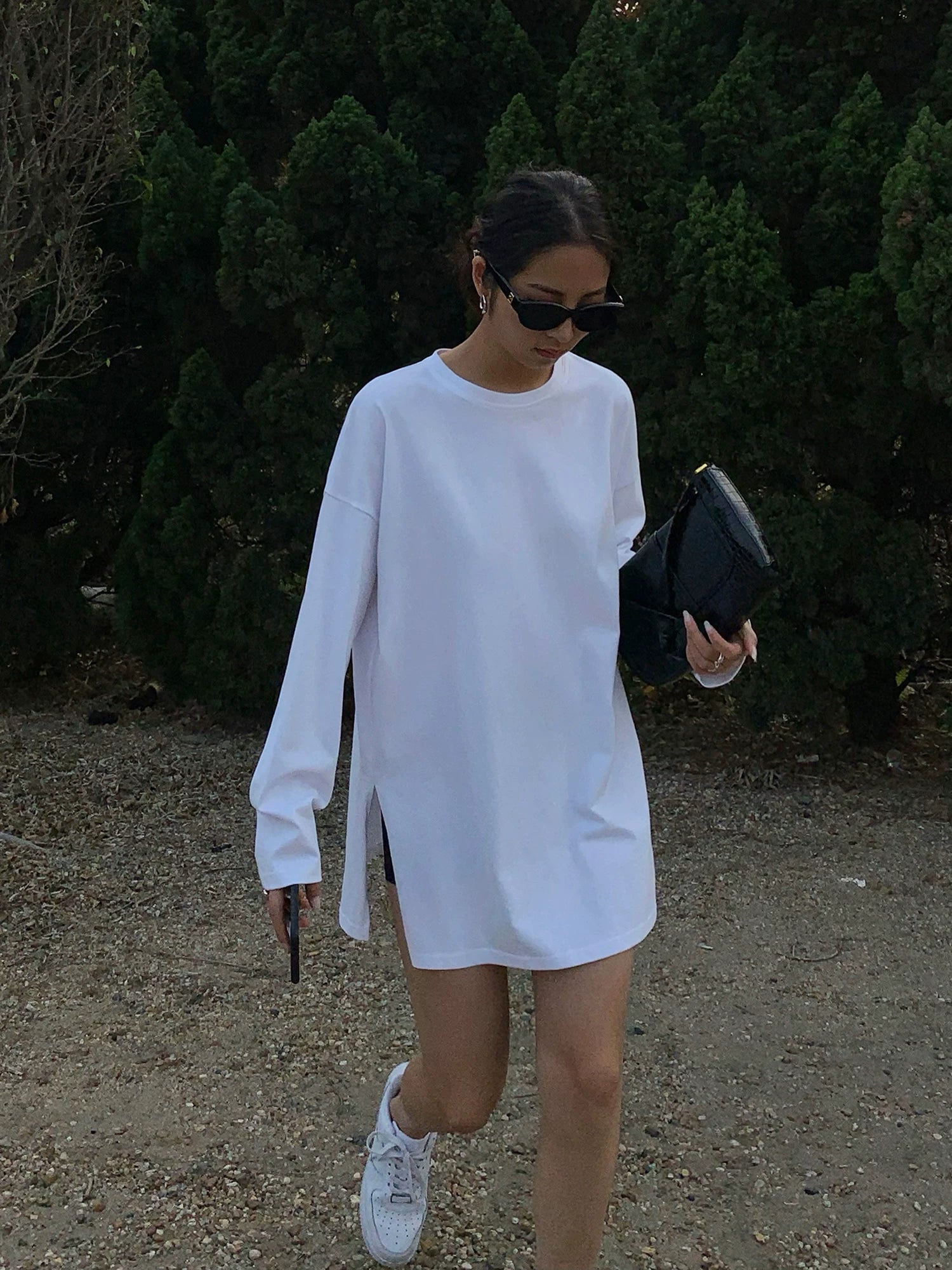 Moonlit Stroll Oversized Sweatshirt Dress