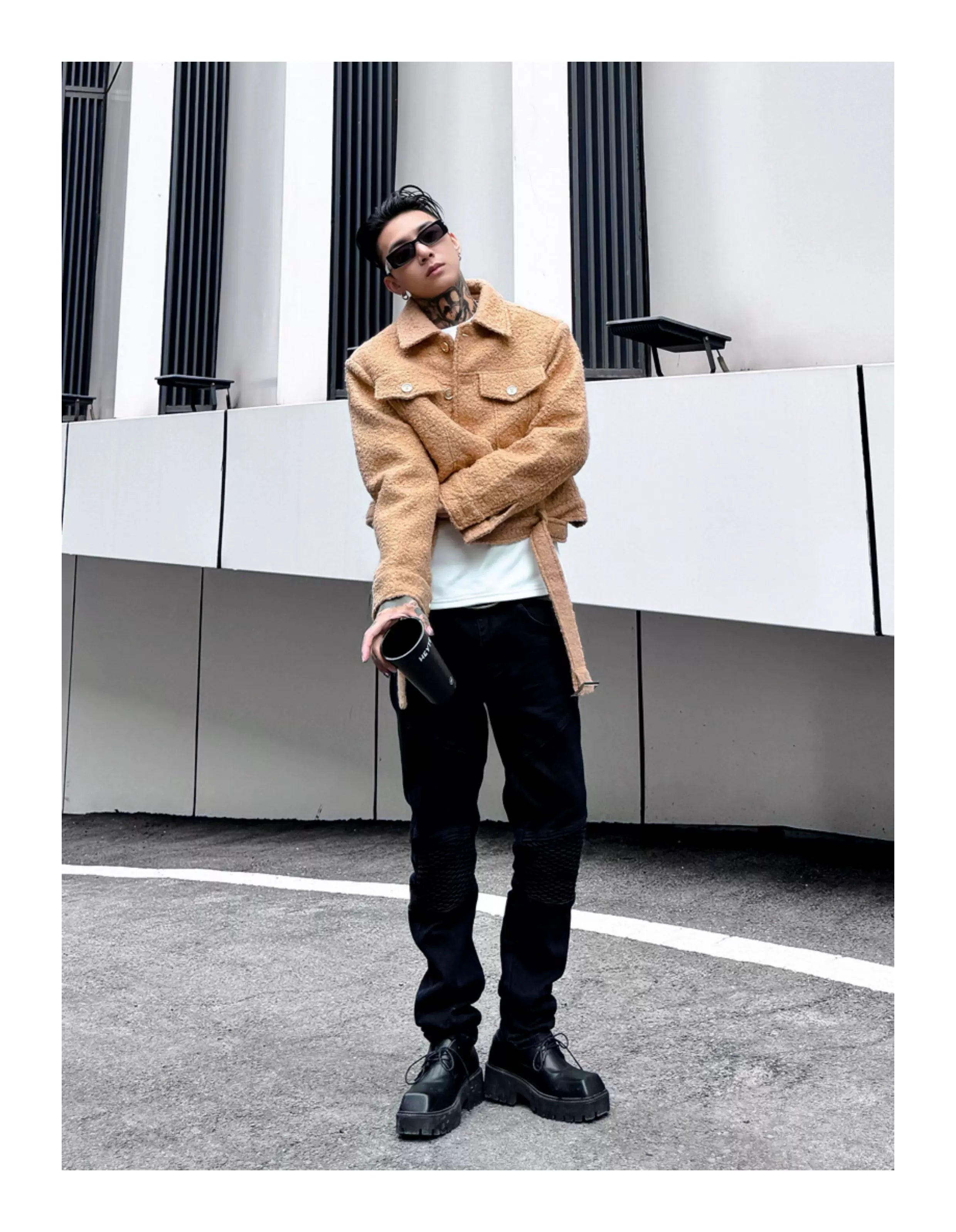 Teddy Cropped Trucker Jacket