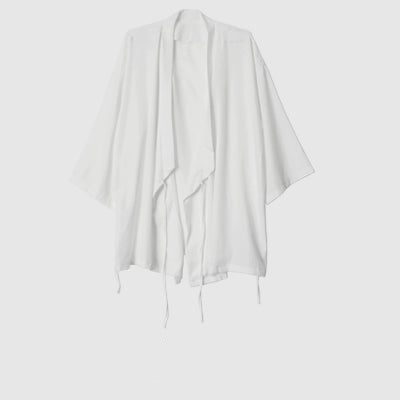Black Wrap Kimono Shirt