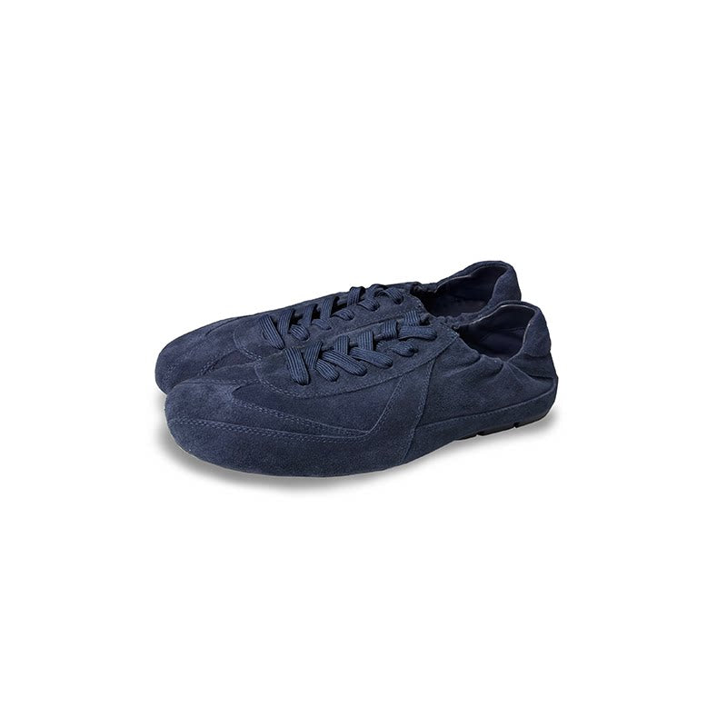 Suede Minimalist Lace-Up Sneakers