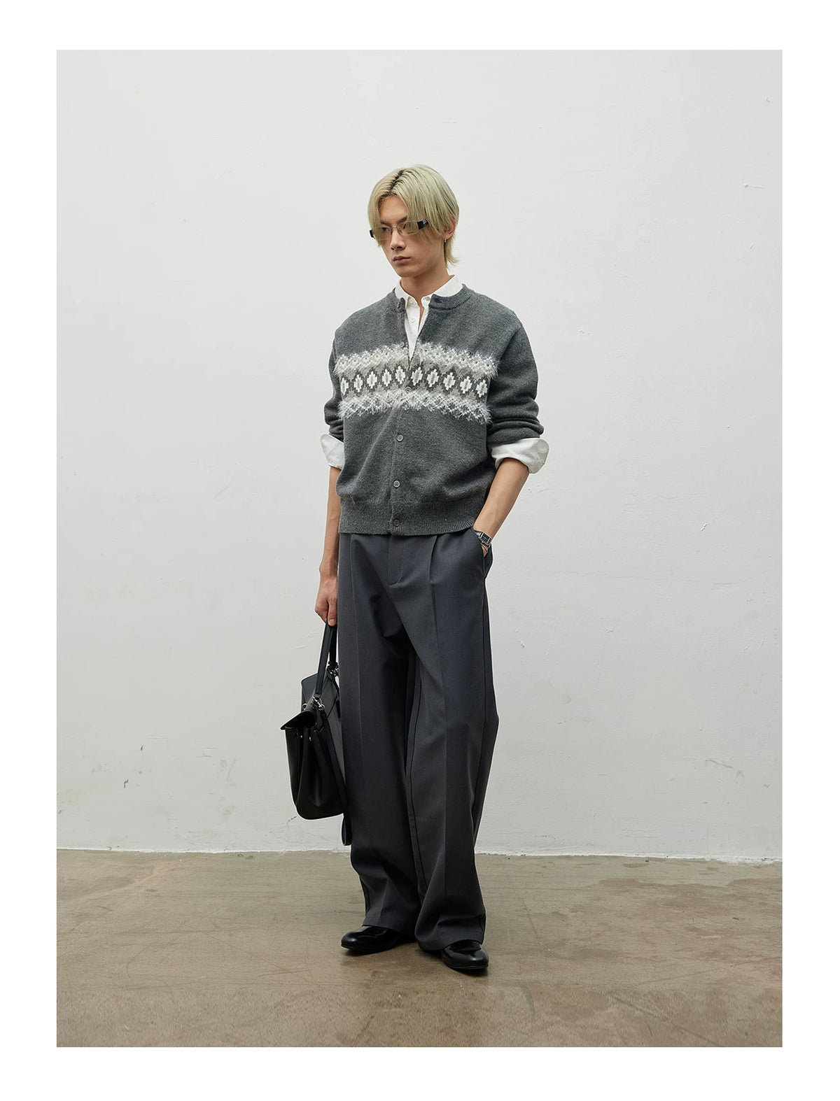 Alden Fair Isle Fuzzy Knit Cardigan