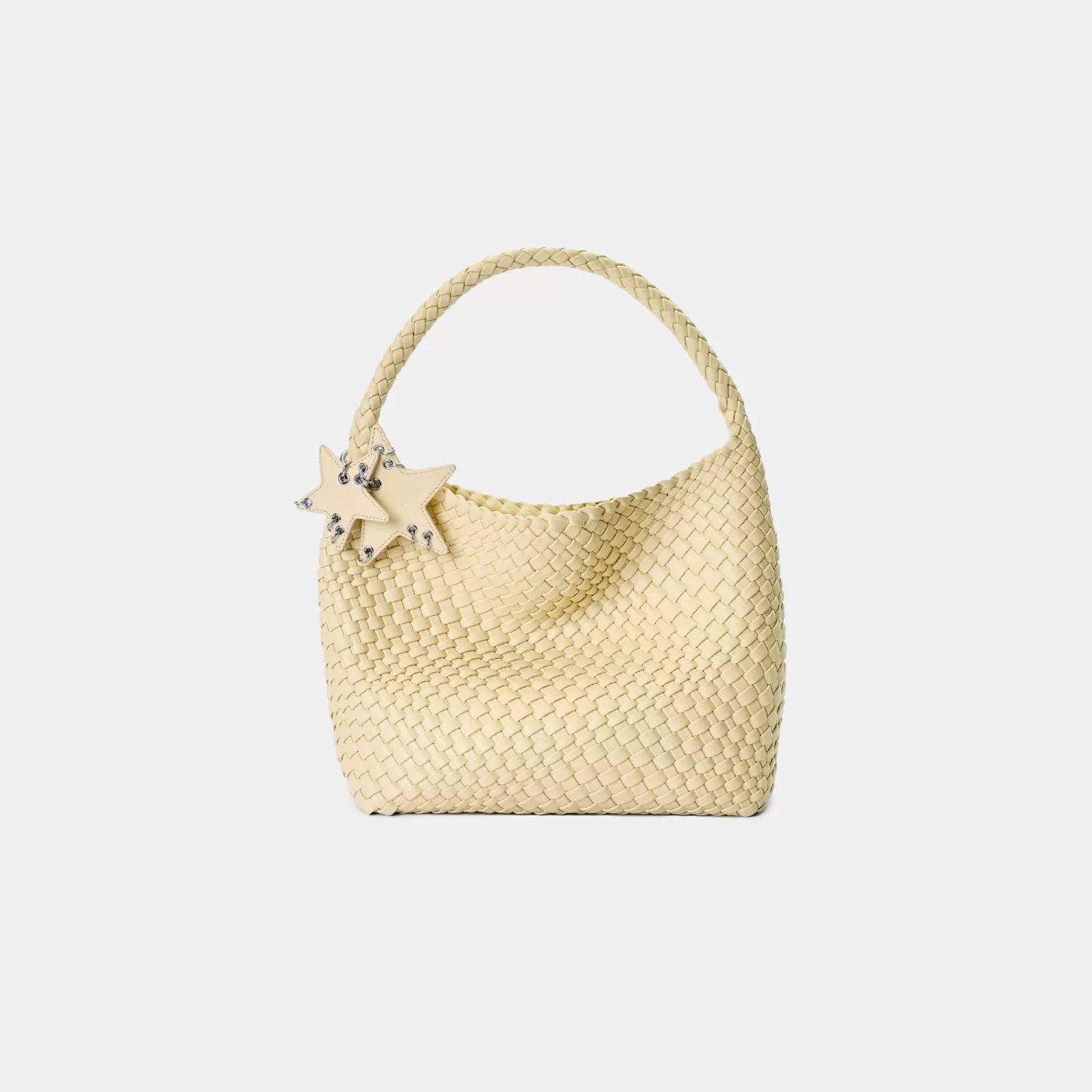 Metallic Woven Star Hobo Tote - view 5