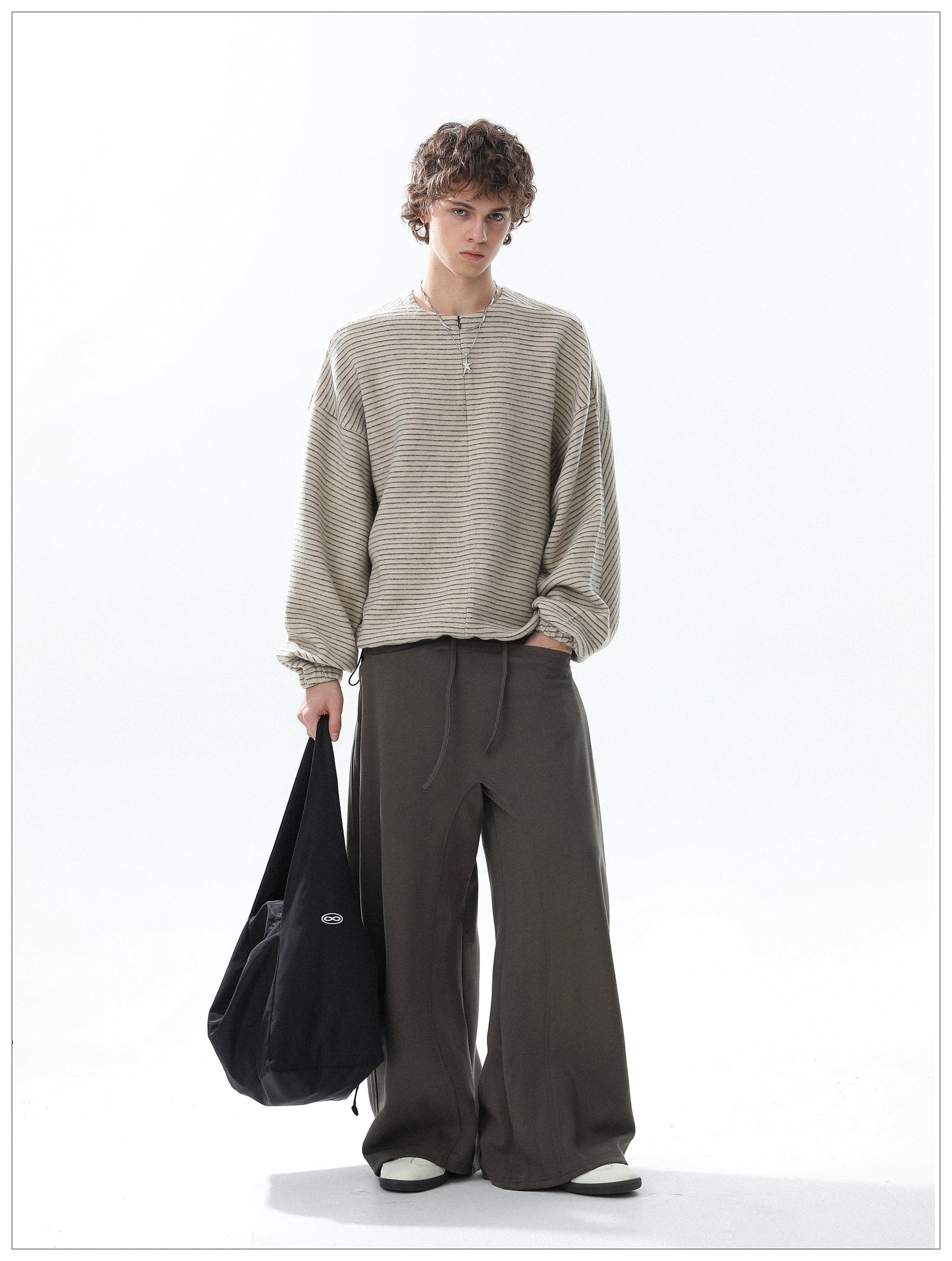 Charcoal Lines Relaxed Pullover