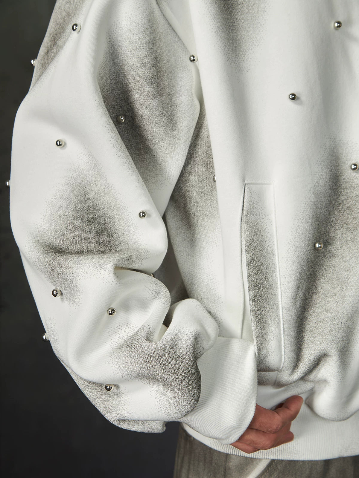 Nebula Drift Studded Zip Hoodie