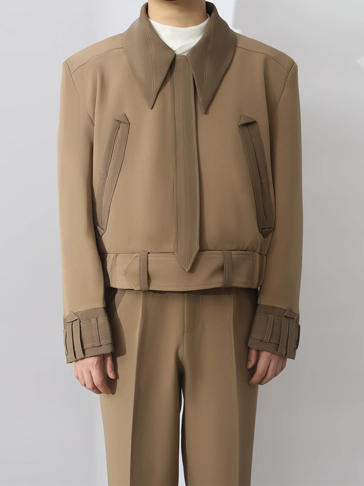 Saddle Crest Structured Belted Jacket