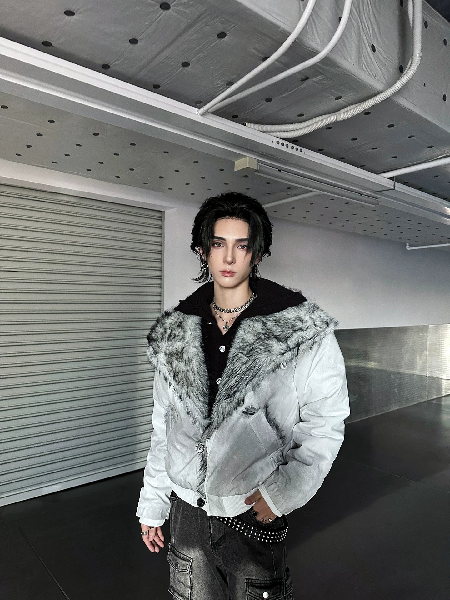 Frostbite Revenant Faux-Fur Aviator Jacket