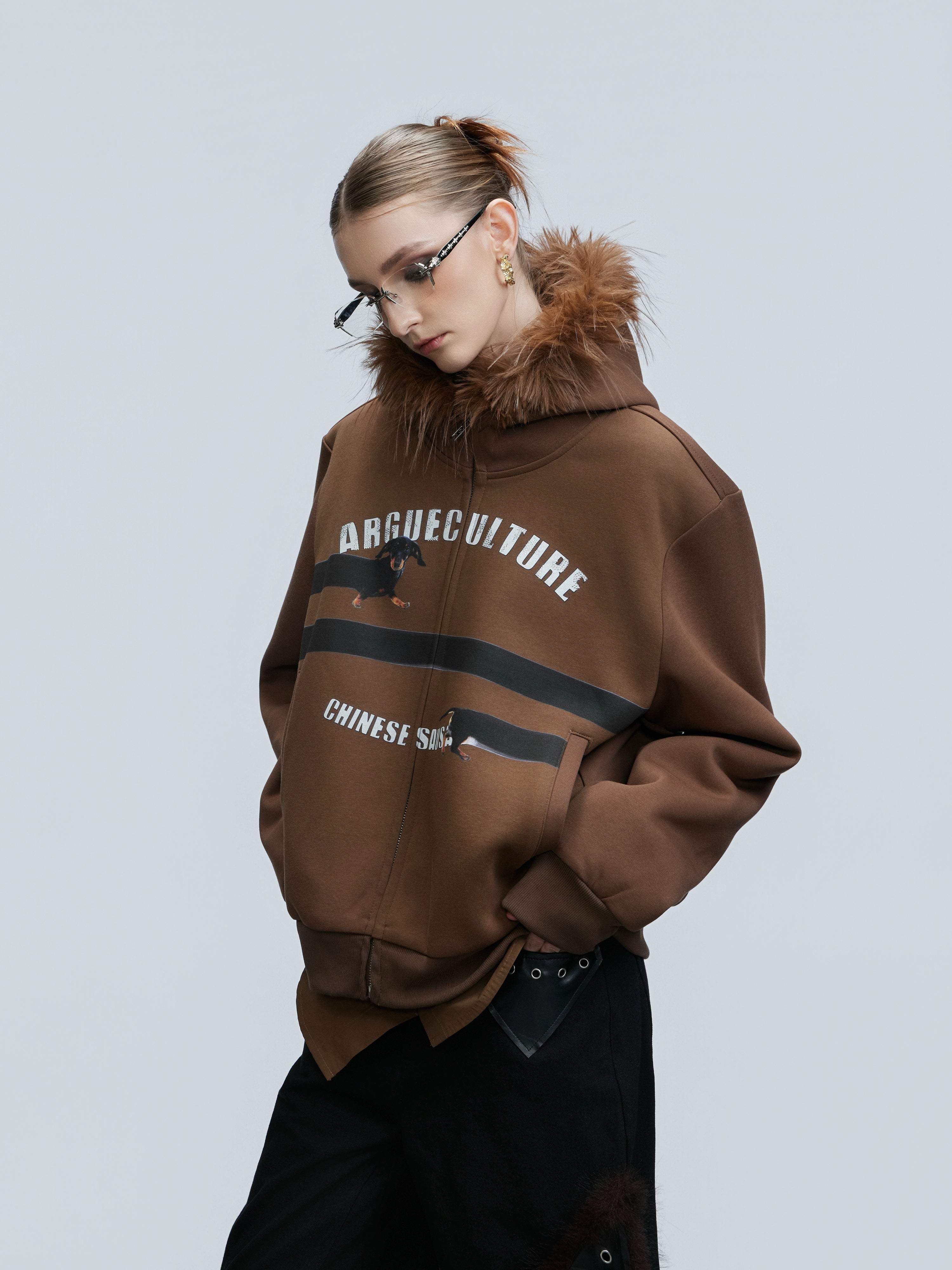 Sausage Dog Arctic Fur Hoodie