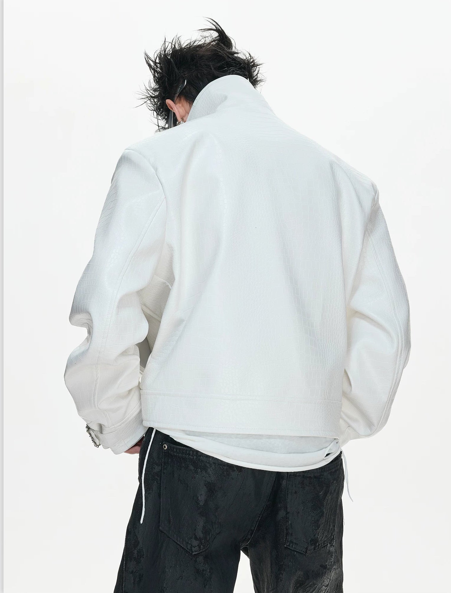 Obsidian Scale Moto Leather Jacket