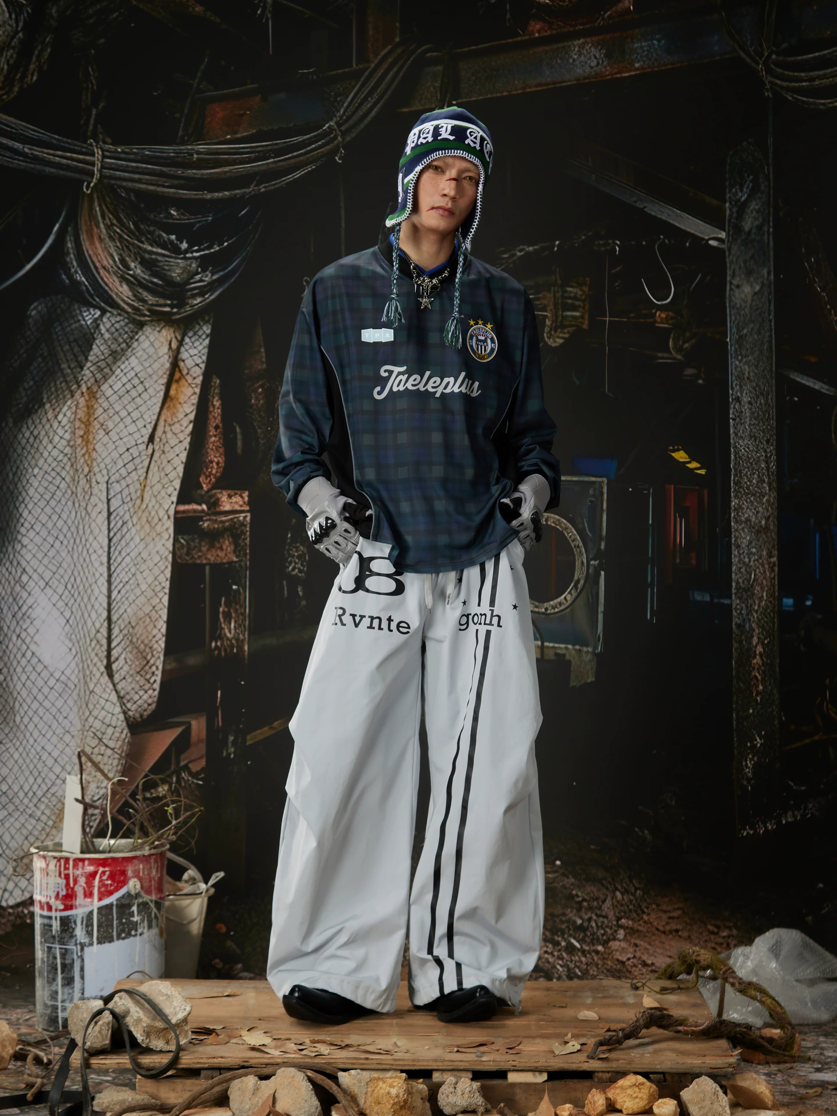 Rally Astro‑Stripe Track Pants