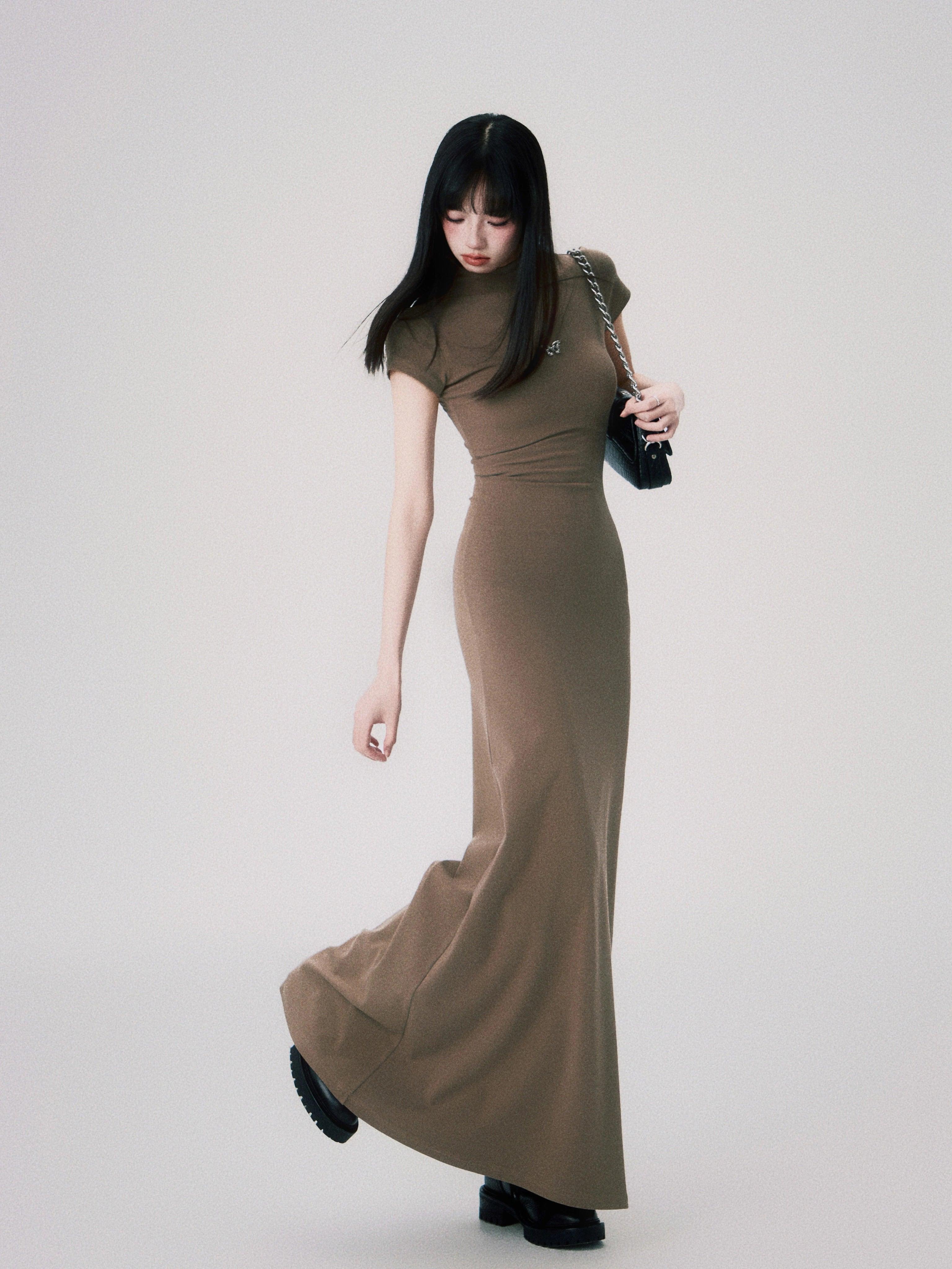 Luluswings Butterfly Emblem Fitted Maxi Dress - Women'S Elegant Evening Gown