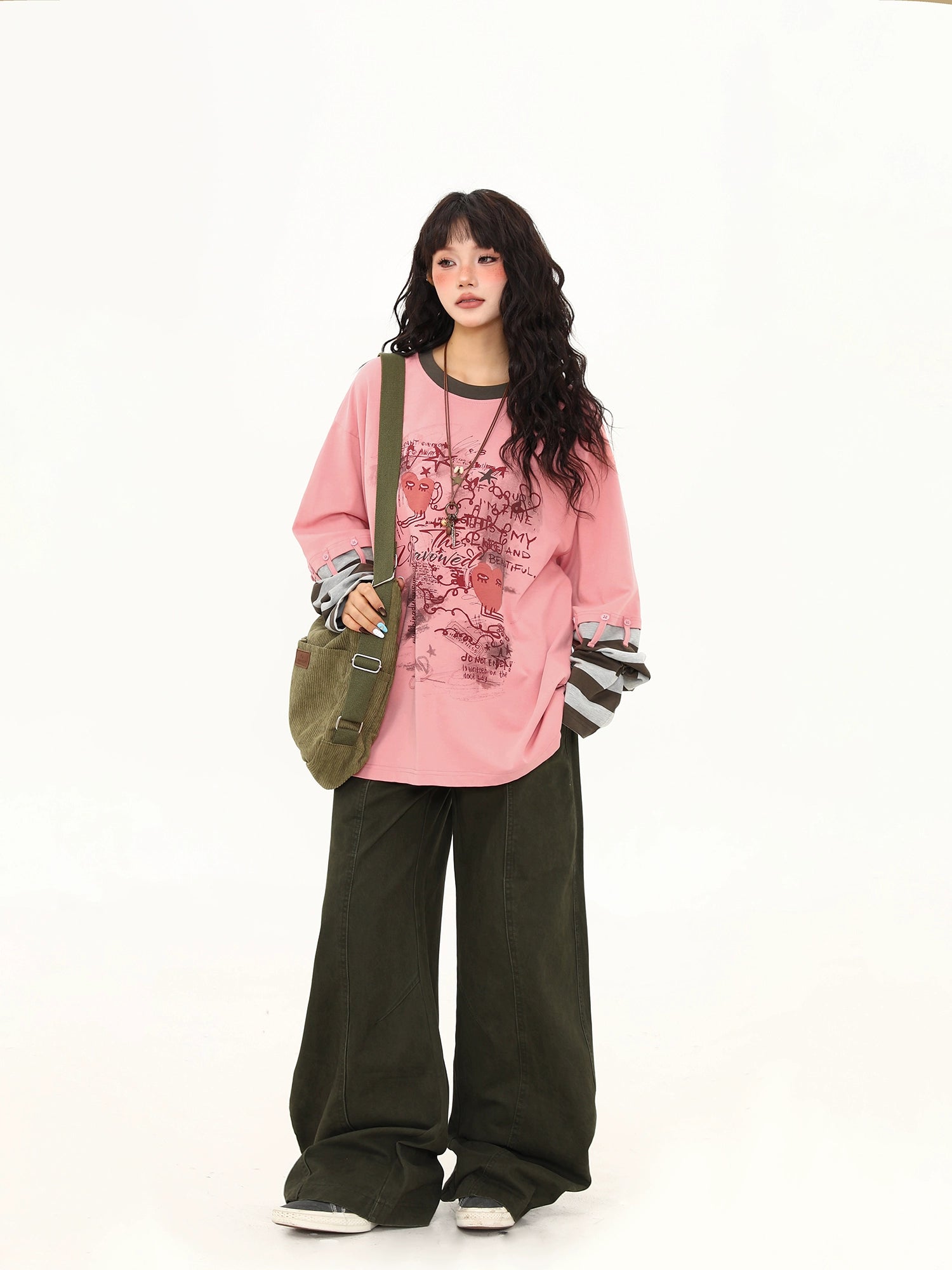 Rose Reverie Illustrated Layered Tee