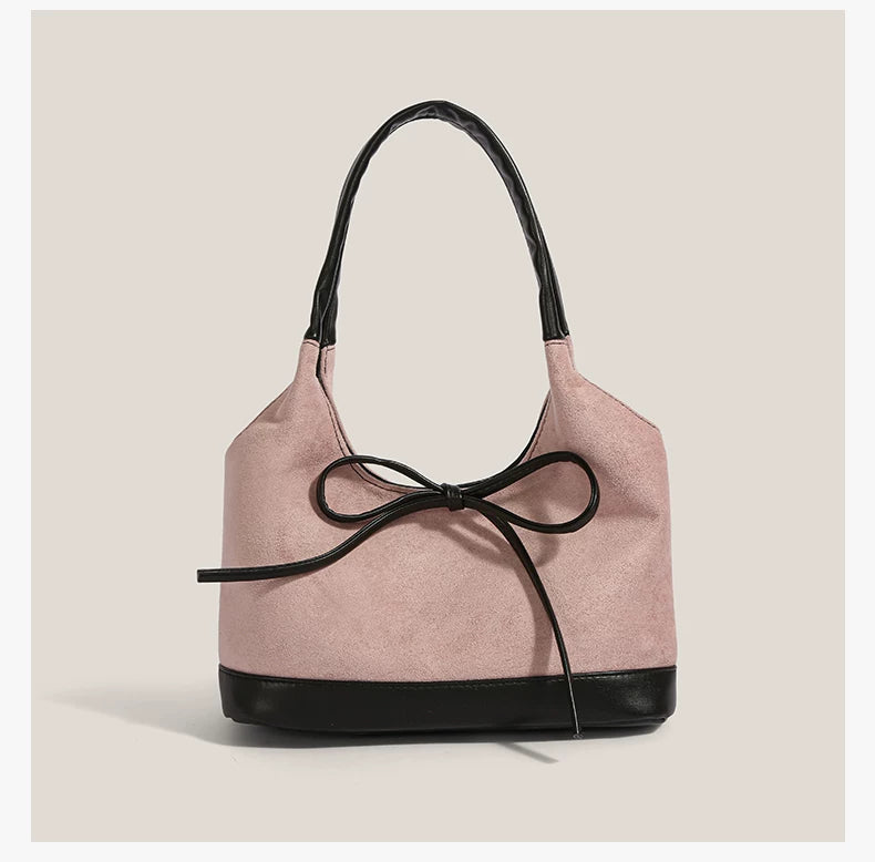 Velvet Bow Shoulder Bag