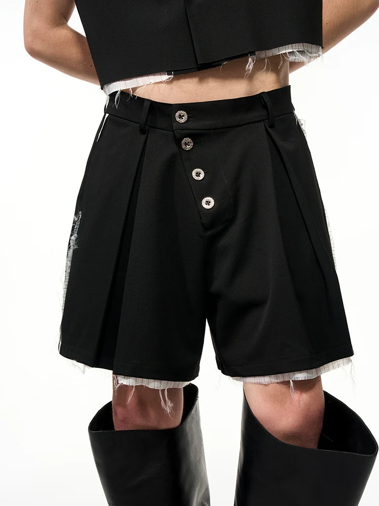 Cropped Black Sleeveless Blazer and Pants Setup