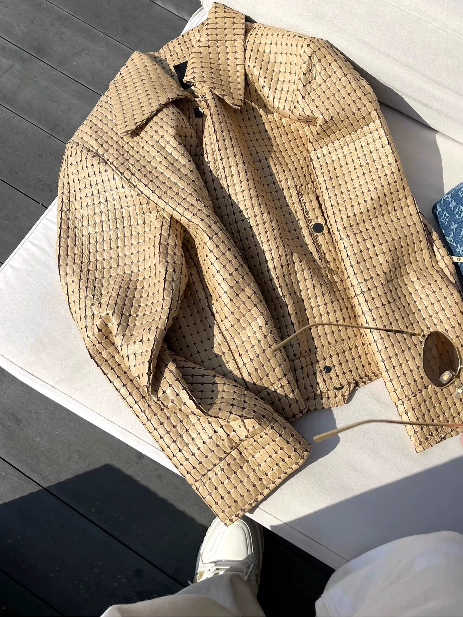 Sunnet Weave Pebble-Textured Jacket