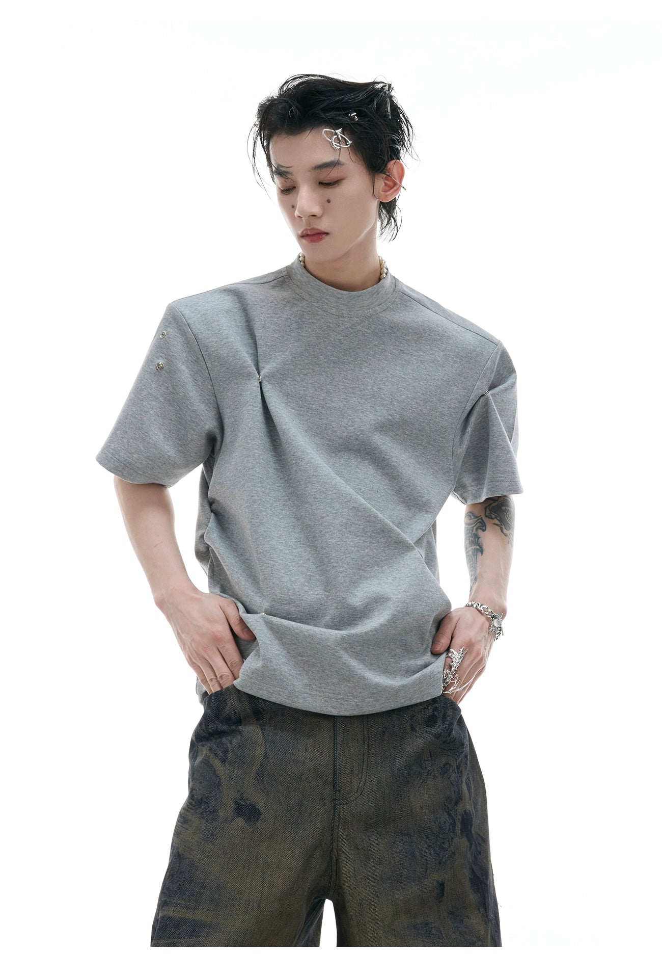 Tactical Black Mock Neck T-Shirt